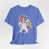 Queer Dancing Unicorn (DAB) Cotton Blend Tee