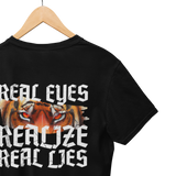 Real Eyes, Realize, Real Lies (TIGER) (Cotton Blend Tee)